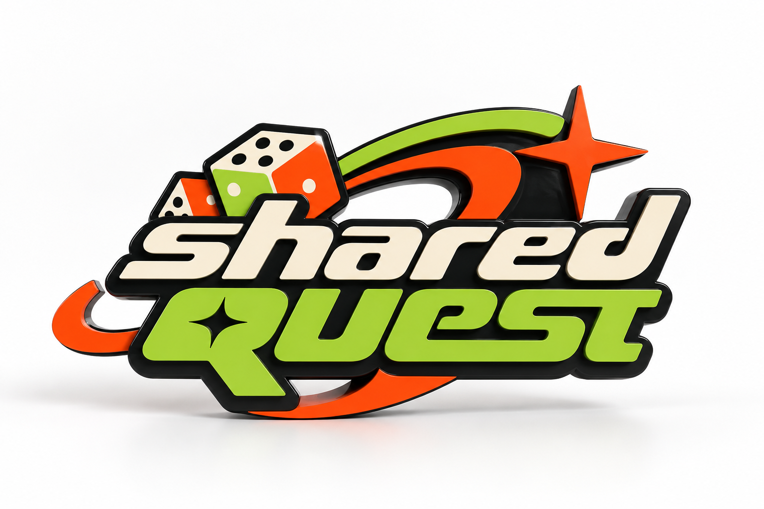 Объёмная визуализация логотипа Shared Quest