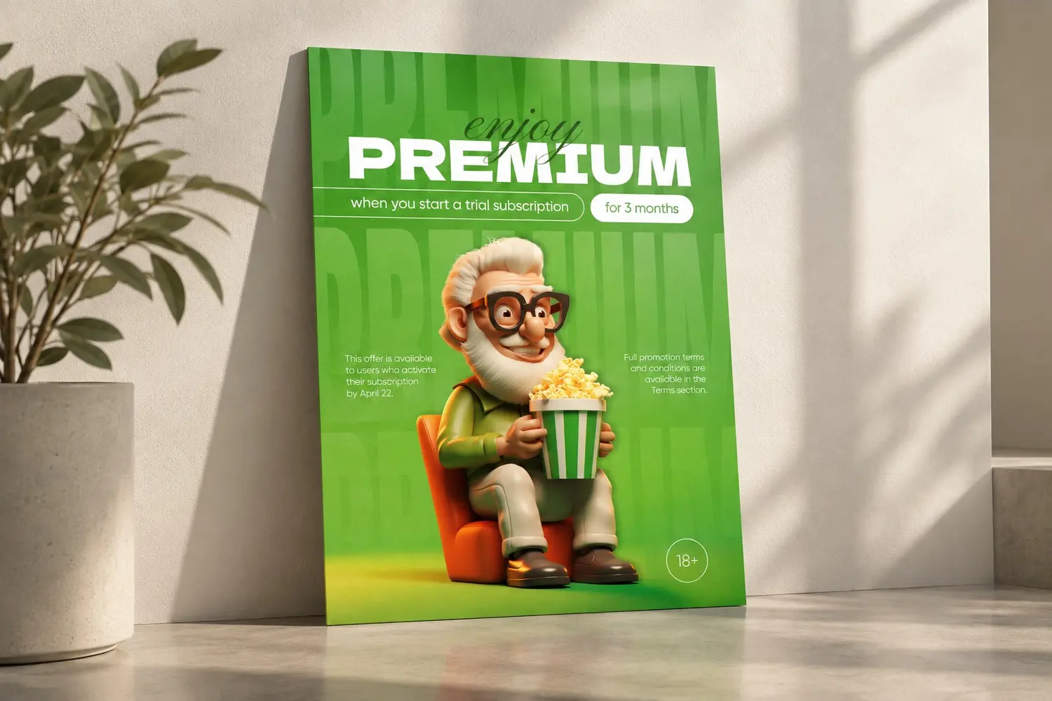 Enjoy Premium campaign poster